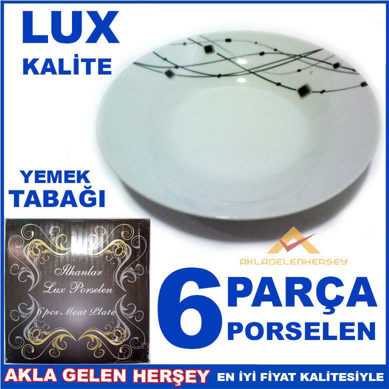 18CM LÜX KALİTELİ PORSELEN DESENLİ YEMEK TABAĞI