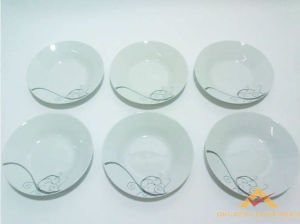 18CM LÜX KALİTELİ PORSELEN DESENLİ YEMEK TABAĞI