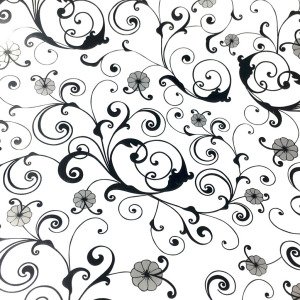 5mt Rulo 500x45cm Beyaz, Çiçekli Şal Desenli Kendi Yapışkanlı Pvc Folyo Duvar+Mobilya Kaplaması