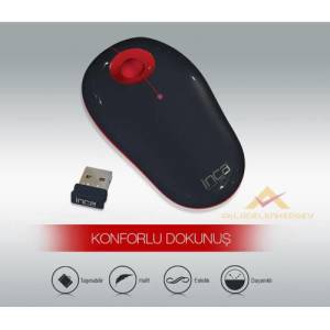 Inca Vivre Her Yüzeyde Çalışabilen Incatrack Ergonomik Wıreless Kablosuz Optic Mouse Fare