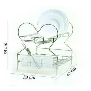 Lalezar Lzr-516 Bulaşık Sepeti Kalp Şekilli Bulaşıklık Tabaklık 33x43x35cm Bulaşık Kurutma Izgarası