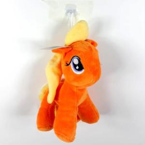Peluş turuncu Pony At Çocuk Oyuncak Vantuzlu Araç Süsü 25 Cm