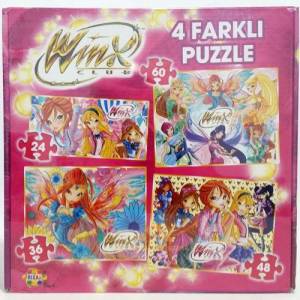 4'lü Winx Eğitici Eğlendirici Puzzle Seti