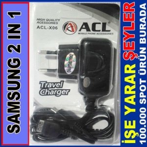 SAMSUNG 2 İN 1 İNCE KALIN ŞARJ ALETİ