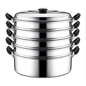 Alüminyum Mantı Tencereleri Seti 30cm 6 Parça 5 Katlı Aliminyum Mavioli Pot Yanmaz-Yapışmaz