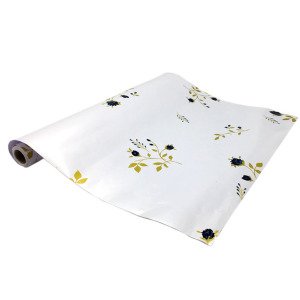 5mt Rulo 500x45cm Dallı Mavi Gül Desenli Kendi Yapışkanlı Pvc Folyo Duvar+Mobilya Kaplaması