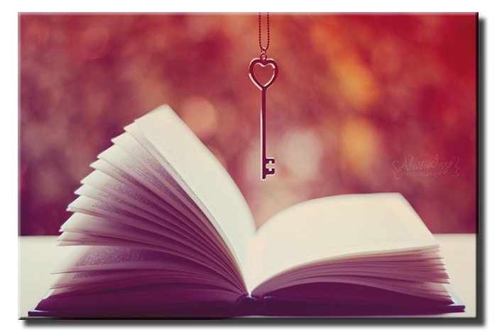 KALPLI ANAHTAR KITAP 6 değişen ölçü ORİJİNAL KANVAS TABLO