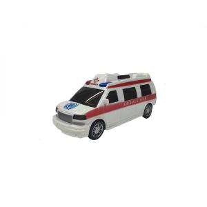Pilli 3D Işık ve Ses Düzenekli Hareketli Oyuncak Ambulans Arabası