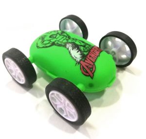 Sür Bırak 6x6 cm Hulk Çift Taraflı Plastik Mini Oyuncak Araba Tekerlekleri Çıkmaz