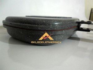 Ücretsiz Kargo AKSU EXTRA GRANİT DÖKÜM İKİZ BALIK TAVASI 32cm