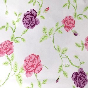 5mt Rulo 500x45cm Pembe ve Mor Gül Desenli Kendi Yapışkanlı Pvc Folyo Duvar+Mobilya Kaplaması