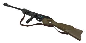 71cm Uzunluğunda Cırcır Sesli Siyah Renk Dürbünlü Oyuncak Tüfek