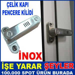 INOX PASLANMAZ ÇELİK ALARMLI KAPI PENCERE GÜVENLİK KİLİDİ ALARMLI KAPI MANDALI İNOKS GÜVENLİ KİLİT