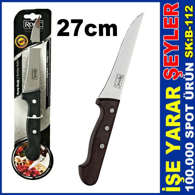 ROOC  27 CM KESKİN UÇ KASAP VE KURBAN BIÇAĞI