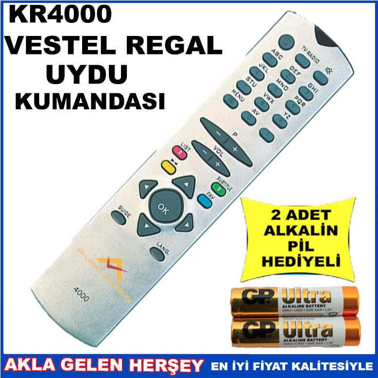 VESTEL UYDU CİHAZI Receiver KUMANDASI KR4000