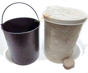 3lü PEDALLI DANTEL DESENLİ ÇÖP KOVASI SETİ