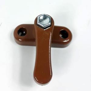 Kahve Rengi Pvc Kapı Pencere Emniyet Kilidi Basmalı Düğmeli Yeni Model