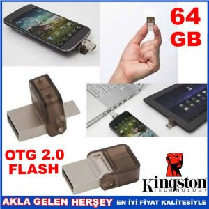 KINGSTON 64GB MİCRODUO USB 2.0 OTG USB BELLEK