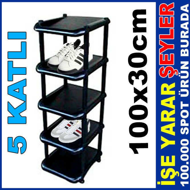 100x30cm AZ YER KAPLAYAN 5 KAT TEKLİ AYAKKABILIK