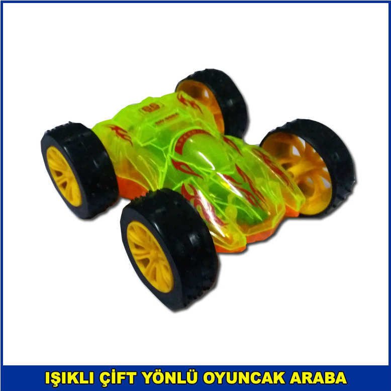 Işıklı Oyuncak Araba 360 derece dönebilen Çift Yönlü Kullanılabilen 2 Rekli