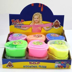 Karışık Çok Renkli Eğlenceli Hareketli Sağlıklı Kalp Pofuduk Slime