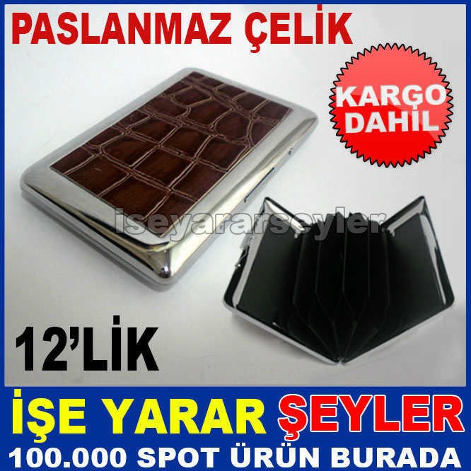 KROMAJ PASLANMAZ ÇELİK İŞLEMELİ KARTVİZİTLİK KD