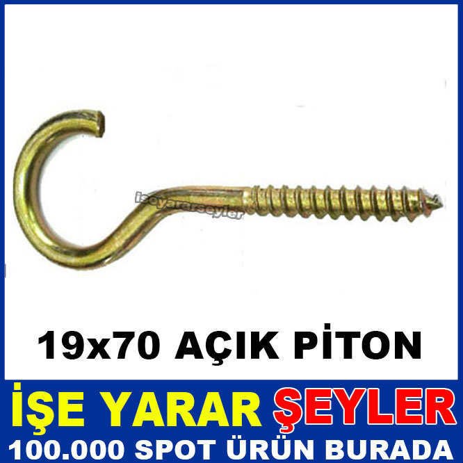10 ADET PASLANMAZ ÇELİK 19x70 AÇIK KANCALI PİTON