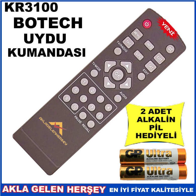 BOTECH UYDU CİHAZI Receiver KUMANDASI KR3100