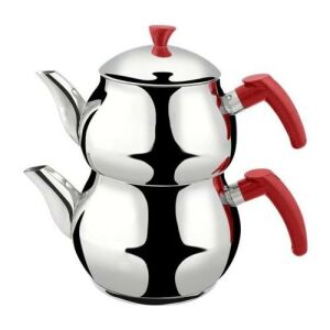 Çaydanlık Takımı Küre Model Paslanmaz Çelik Mini Boy Çaydanlık