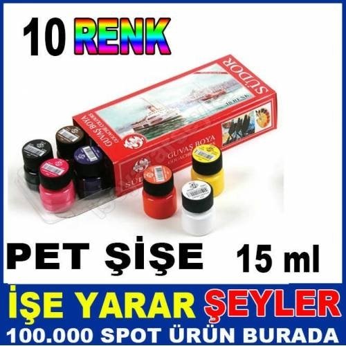ÜCRETSİZ KARGO İLE SÜDOR 10'lu SET NON-TOXIC PET GUAJ BOYA SETİ