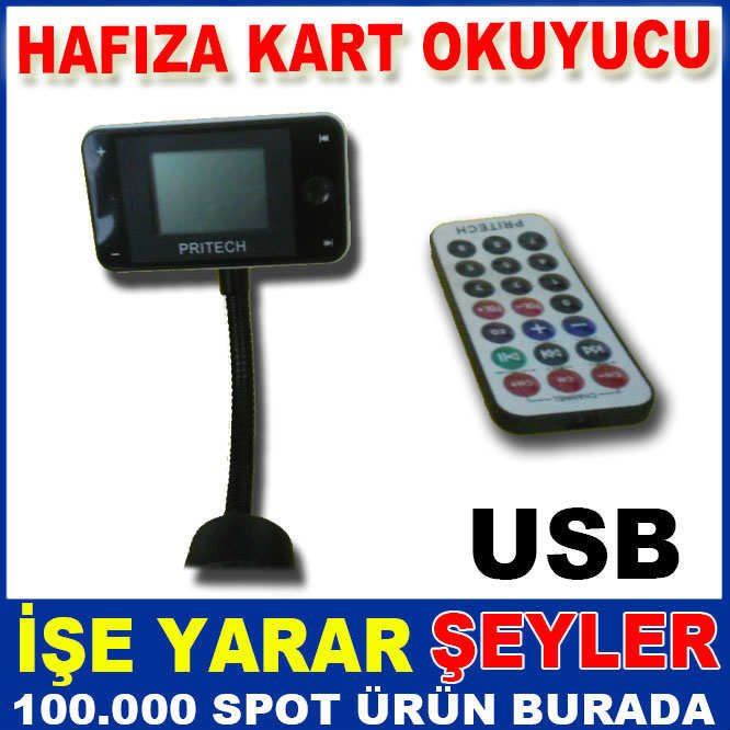 HAFIZA KARTI DESTEKLİ OTO MP3 PLAYER TRANSMİTTER