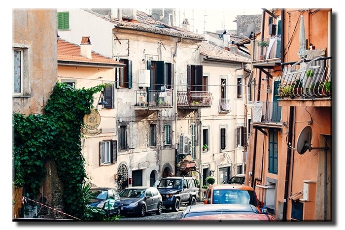 ITALYA SOKAKLARI 6 değişen ölçü ORİJİNAL KANVAS TABLO