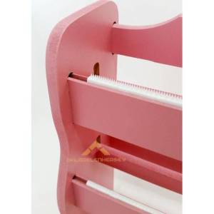 Şık Ve Kullanışlı 3 Katlı Set Üstü Ahşap Folyoluk Streçlik Kağıt Havluluk Duvara Monte Pembe