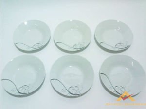 18CM LÜX KALİTELİ PORSELEN DESENLİ YEMEK TABAĞI