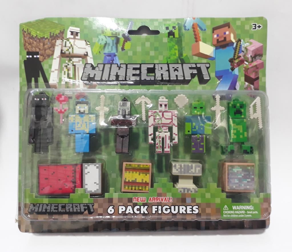 6 Karakter Figürü İçeren 16 Parçalı Minecraft Karakterleri Oyun Seti