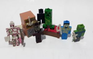 6 Karakter Figürü İçeren 16 Parçalı Minecraft Karakterleri Oyun Seti