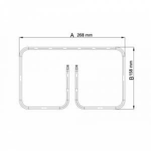 800W Tost Makinesi Rezistansı 110V 268x158mm Yerli Üretim