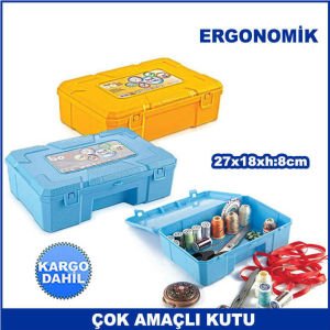 Kaliteli ve Dayanıklı Ergonomik Tasarıma Sahip Çok Amaçlı Kutu 27x18xh:8