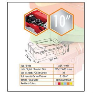Kaliteli ve Dayanıklı Ergonomik Tasarıma Sahip Çok Amaçlı Kutu 27x18xh:8