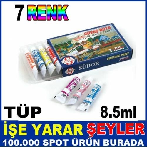 ÜCRETSİZ KARGO İLE SÜDOR 7'li SETNON-TOXIC TÜP GUAJ BOYA SETİ