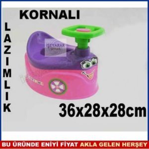 OTOMOBİL TİPİ ÇOCUK LAZIMLIĞI DİREKSİYONLU KORNALI LAZIML