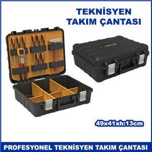 Ayarlanabilir Gözenekli Metal Kilitli Profesyonel Teknisyen Takım Çantası 49x41xh:13cm