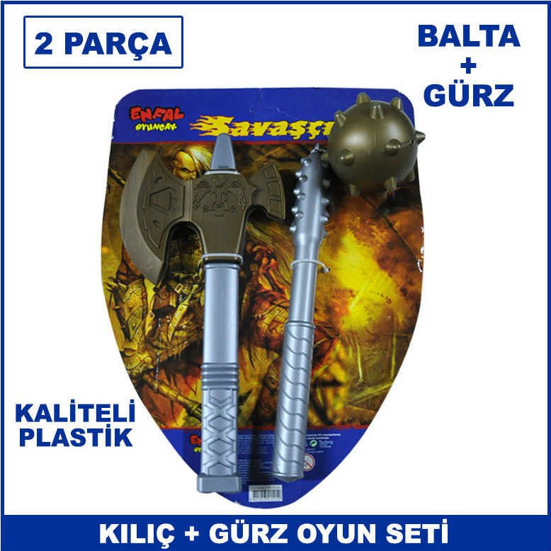 Balta ve Gürz Oyuncak Seti 2 Parça Kaliteli Plastik Savaş Oyuncağı