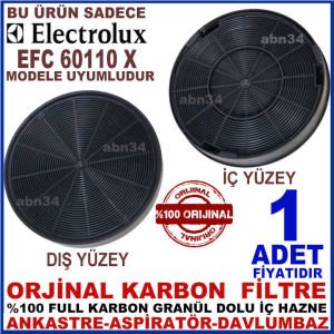 ELECTROLUX ANKASTRE DAVLUMBAZ FİLTRESİ ELECTROLUX EFC 60110 X DAVLUMBAZ İÇİN GRANÜL KARBONLU FİLTRE