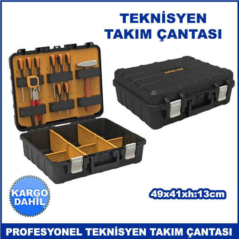 Ayarlanabilir Gözenekli Metal Kilitli Profesyonel Teknisyen Takım Çantası 49x41xh:13cm