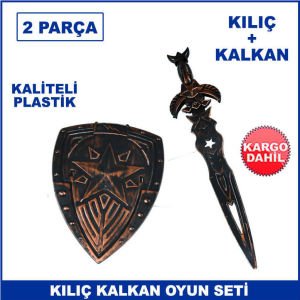 Kılıç Kalkan Oyuncak Seti 2 Parça Kaliteli Plastik Savaş Oyuncakları Seti
