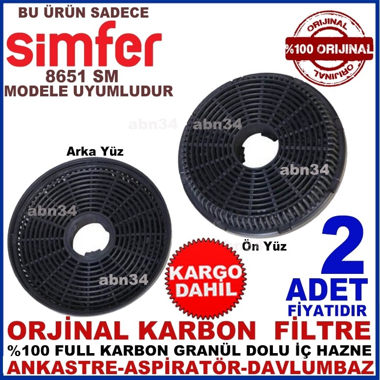 SİMFER ANKASTRE DAVLUMBAZ FİLTRESİ,Simfer 8651 SM Model Filtre