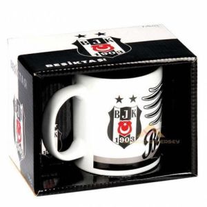 Mgm Beşiktaş Desenli Saplı Seramik Kupa Bardak