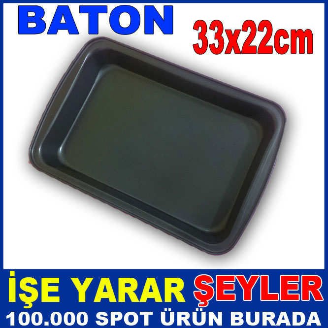 33cm İÇİ DIŞI TEFLON DİKDÖRTGEN BATON KEK KALIBI