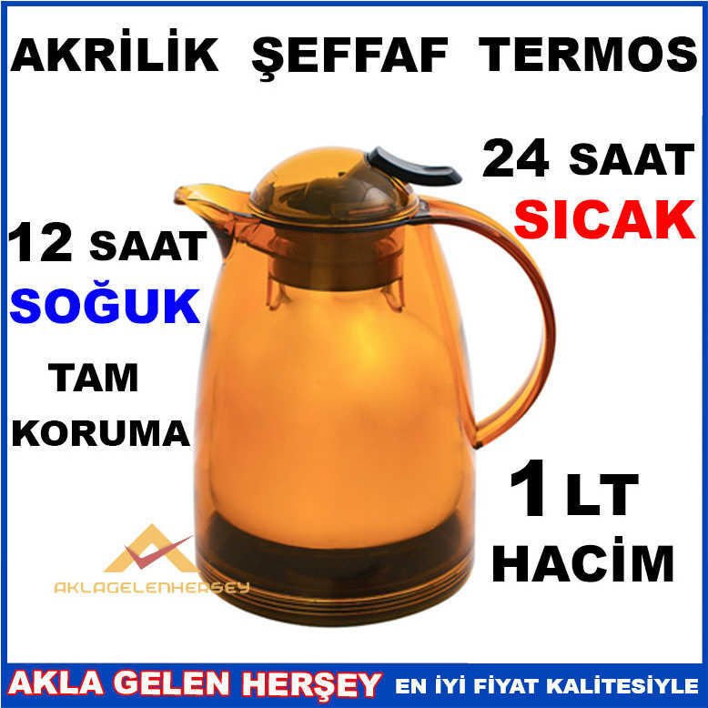 CAM İÇ YÜZEY SICAK SOĞUK KORUMALI AKRİLİK TERMOS